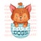 Cute pocket dog. Love dogs, little puppy and cartoon pet vector illustration