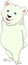 Cute polar bear cartoon on a white background