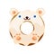 Cute polar bear donut vector illustration