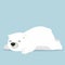 Cute Polar Bear sleep doodle vector