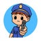 Cute policeman design cartoon