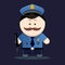 Cute policeman with truncheon