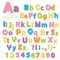 Cute polka dot colored font for kids.