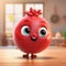 Cute Pomegranate Happy Cartoon Character