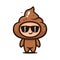 Cute poop mascot character design