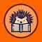 Cute porcupine reading book vector graphics
