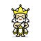 Cute poseidon god of sea and ocean mascot