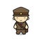 Cute postman mascot character with good pose vector cartoon icon illustration