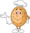 Cute potato chef cartoon character