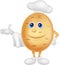 Cute potato chef cartoon character