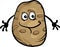 Cute potato vegetable cartoon illustration