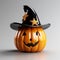 Cute Presidents\\\' Day Jackolantern With Wizard Hat - 3d Render