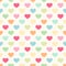 Cute primitive retro seamless pattern with hearts