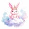 Cute princess bunny. Illustration AI Generative