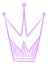 Cute princess crown. Elegant noble emblem. Doodle tiara