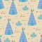 Cute print Boho style. Seamless pattern with cute wigwam. vector illustration. Vector print with wigwam