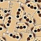 Cute Pug pattern seamless. nice dog background. Pet vector texture