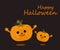 The cute pumkins Halloween with text.