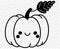 Cute pumpkin character isolated on png for Thanksgiving elements