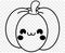 Cute pumpkin character isolated on png for Thanksgiving elements