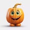 Cute Pumpkin Happy Cartoon Character