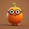 Cute Pumpkin Happy Cartoon Character