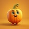 Cute Pumpkin Happy Cartoon Character