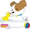 Cute Puppy Bath