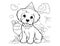 Cute Puppy Birthday Coloring Pages Drawing For Kids