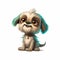 Cute Puppy Dog Illustration In 2d Game Art Style