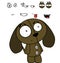 Cute puppy plush toy expressions illustration collection