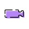 Cute Purple Camera Record Icon Flat Design