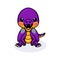 Cute purple little dinosaur cartoon