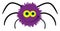 Cute purple spider, illustration, vector