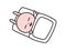 A cute rabbit character sleeps on a futon. Humorous illustrations.