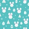 Cute Rabbit and egg, cartoon spring seasonal holiday, Happy Easter texture seamless pattern background vector illustration