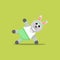 Cute rabbit keep healthy with yoga