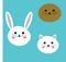 Cute rabbit, kitty and Navy seal kawaii style