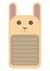 cute rabbit note. Vector illustration decorative design