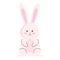 cute rabbit pink front