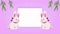 cute rabbits in frame animation