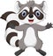 Cute raccoon cartoon