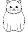 Cute rag doll cat vector icon