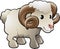 Cute Ram Sheep Farm Animal Vector