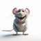 Cute Rat Standing: Animated Exuberance In Pixar Style