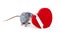 cute rats exploring festive gift box heart shape with white ribbon symbol of love wedding feast design day saint Valentine