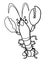 Cute realistic lobster illustration white background