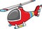 Cute Red Helicopter Vector