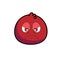 cute Red monster cartoon funny character with lazy expression