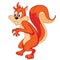 Cute Red Squirrel Cartoon